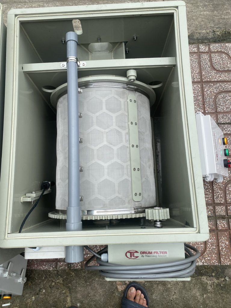 Drum filter cho hồ 2 khối